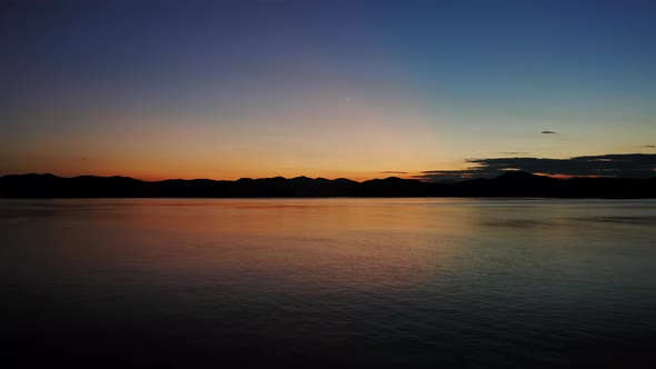 Sunset Over the Mountain Range