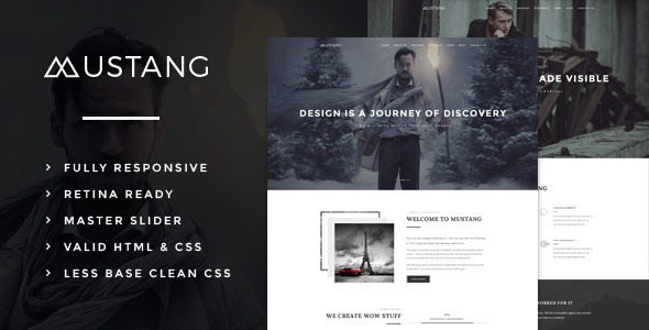 Mustang - Bold & Minimal HTML5 Template