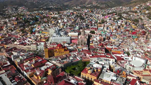 Guanajuato, Basislica, Mexico, Drone Shot, 4k Footage