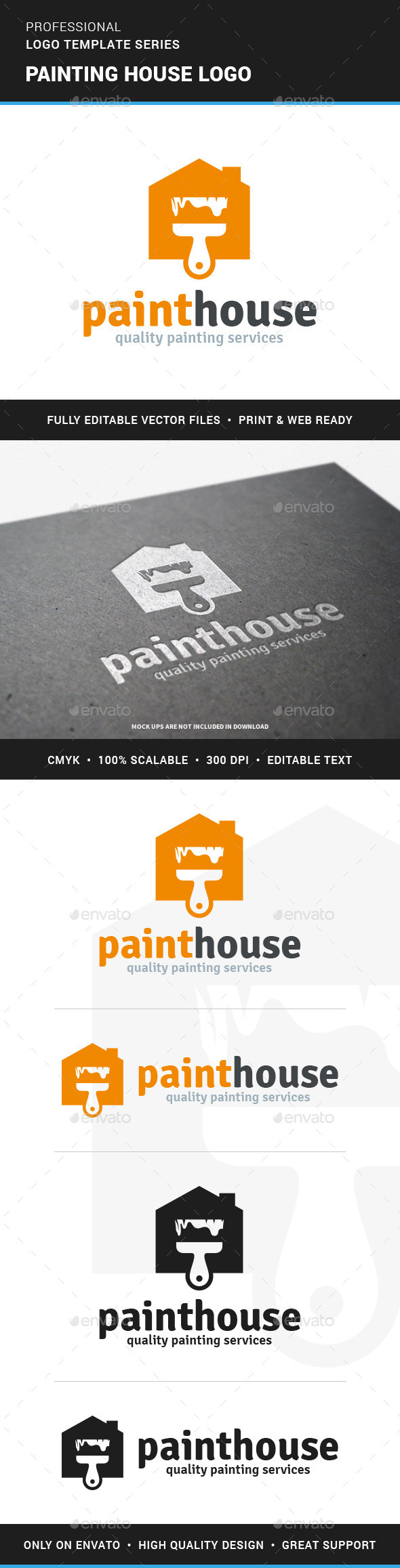 Paint House Logo Template