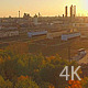 The Huge Industrial Plant at Sunset - VideoHive Item for Sale