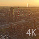 The Huge Industrial Plant at Sunset - VideoHive Item for Sale