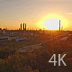 The Huge Industrial Plant at Sunset - VideoHive Item for Sale
