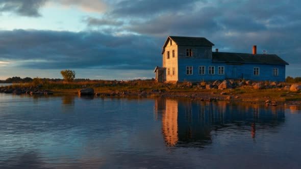 Lonely House on a Lake Shore