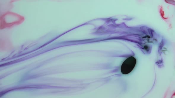 Violet And White Reactions Of Chemical Dyes