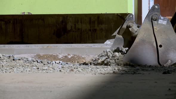 Bulldozer in action on a construction site