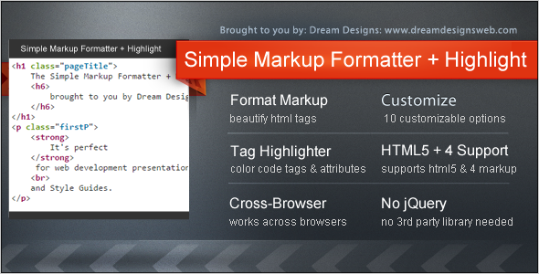 Simple Markup Formatter + Highlight