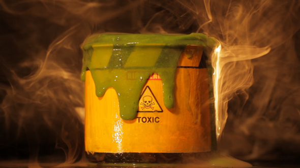 Toxic Slime Liquid in a Barrel