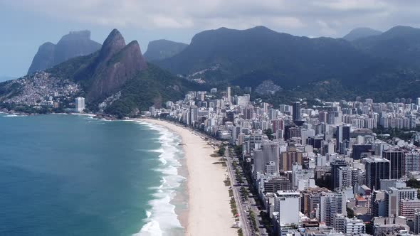 Summer travel at Rio de Janeiro Brazil. Landmark of coast city. Tropical travel