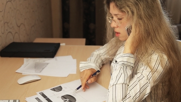 Businesswoman Talking On The Phone