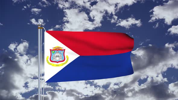 Sint Maarten Flag Waving 4k