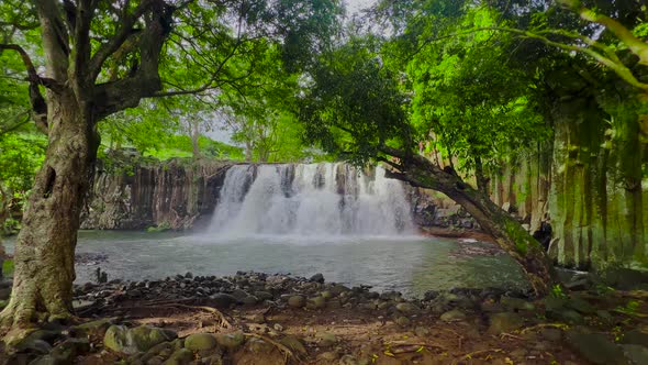 Beautiful Waterfall of a National Park in Mauritius