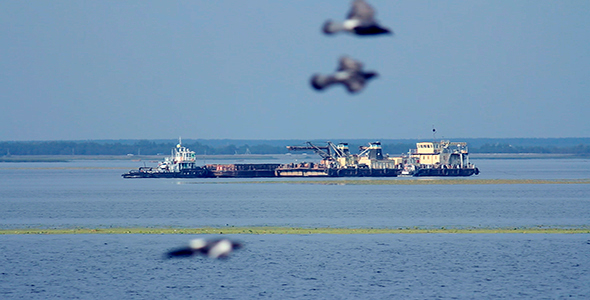 Barge On The River