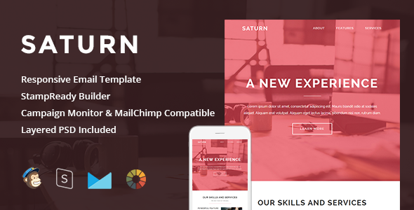 Saturn - Responsive Email + StampReady Builder