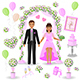 Pink and Green Wedding Design - GraphicRiver Item for Sale