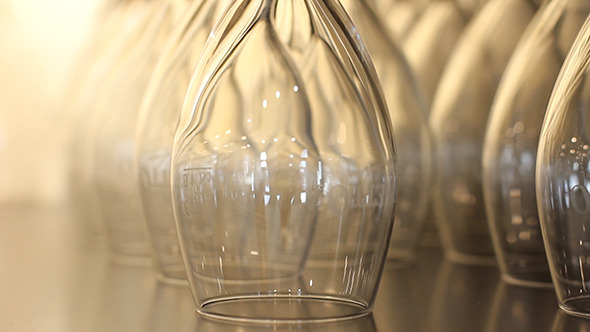 Wine Glasses in a Shelf