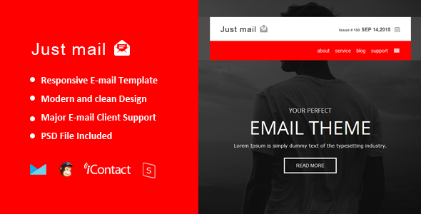 Just mail - Responsive E-mail  + Online Access