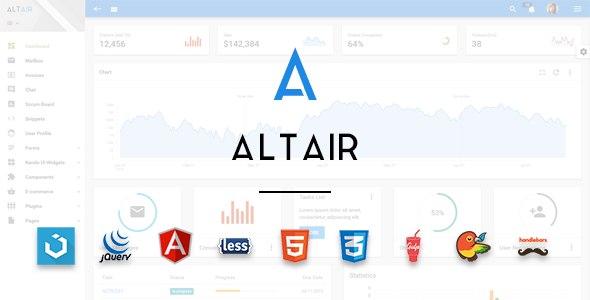Altair – Admin Material Design UIkit Template