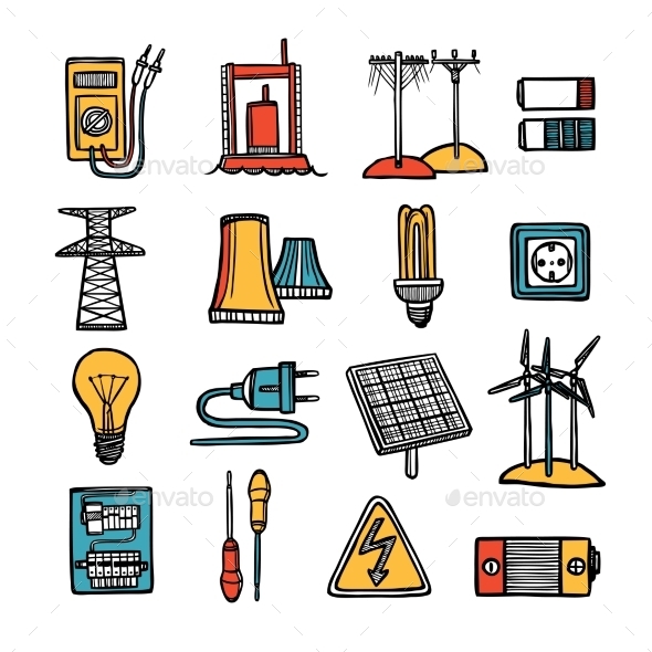 Power And Energy Icon Set