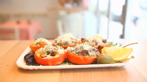 Vegetable Meal On A Plate In A Restaurant 3