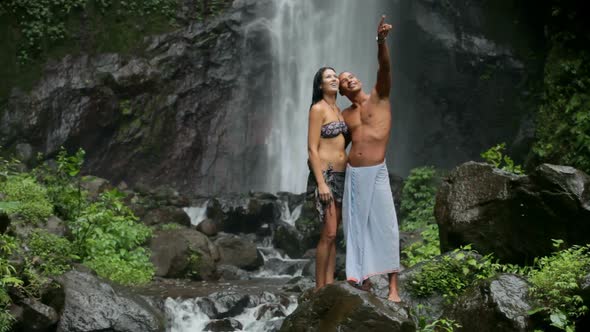 Couple At Waterfall 1