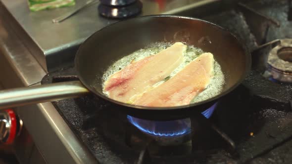 Frying Fish In A Pan 4