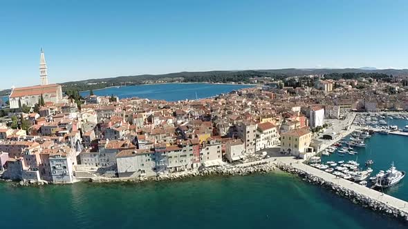 Beautiful Aerial View Of The City Of Rovinj 1