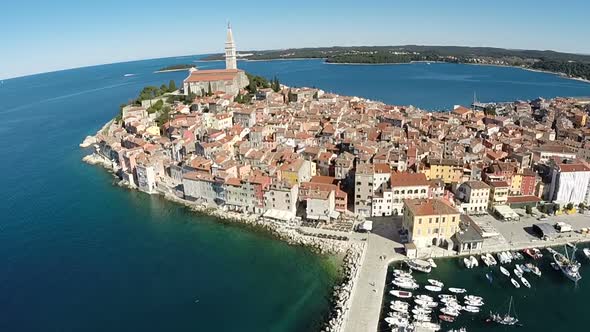 Beautiful Aerial View Of The City Of Rovinj 3