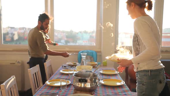 Group Of Friends Eating Lunch At Home 1 alt