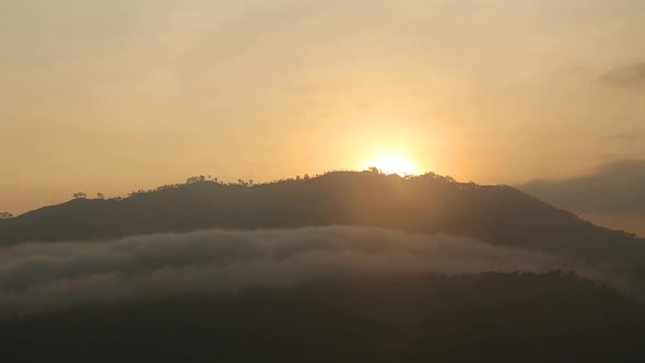 View Of Foggy Sunrise On The Little Adam's Peak In Ella, Sri Lanka 42