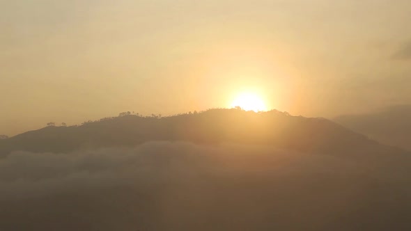 View Of Foggy Sunrise On The Little Adam's Peak In Ella, Sri Lanka 43