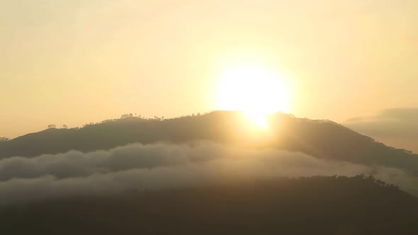 View Of Foggy Sunrise On The Little Adam's Peak In Ella, Sri Lanka 44