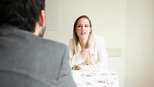 Couple Talking In A Cafe 3 alt