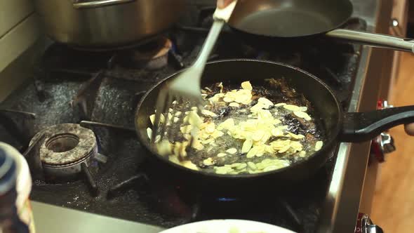 Making Omelette In Restaurant