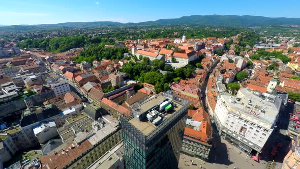 Aerial View Of Central Zagreb. 3 alt