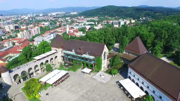 Aerial View Of Ljubljana Castle In Slovenia. 1