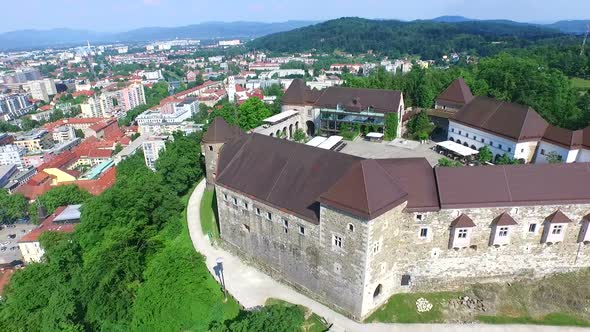 Aerial View Of Ljubljana Castle In Slovenia. 2