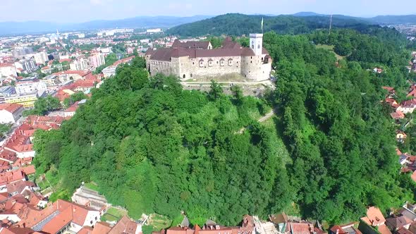 Aerial View Of Ljubljana Castle In Slovenia. 4