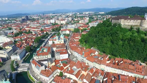 Aerial View Of Ljubljana Castle In Slovenia. 6 alt