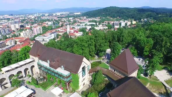 Aerial View Of Ljubljana Castle On The Hill In Slovenia. 5