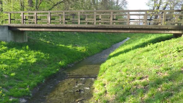 Bridge In A Park, Moving Closer View.