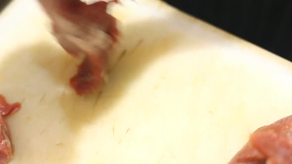 Chef Cooking Meat In Kitchen Of Restaurant 8 alt