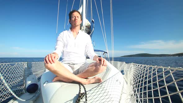 Man Enjoying Sailing Trip On Boat 6