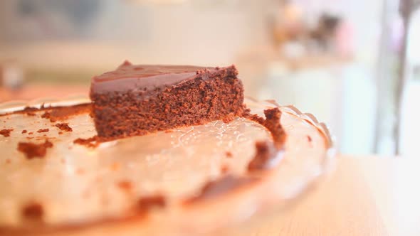 Pan Of Chocolate Cake In Glass Dish 2