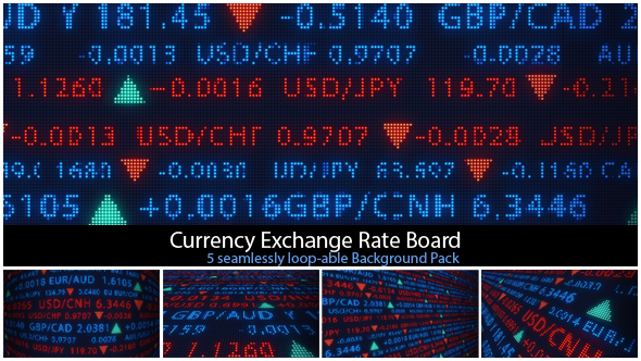 Currency Exchange Rate Board-5 Pack
