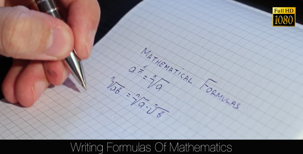 Writing Formulas Of Mathematics 7