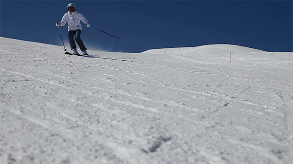 Skiing Downhill. Bormio, Italy