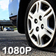 Car with Exploded Tire on Side of Freeway - VideoHive Item for Sale