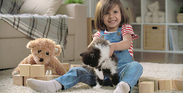 Sweetie Petting a Kitty  alt