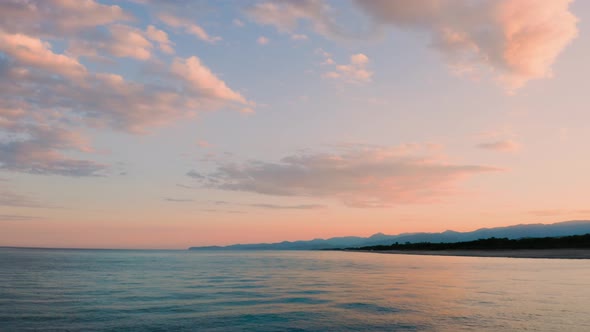 Sky with Clouds Sunset on the Ocean